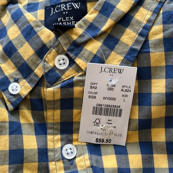 J. Crew Factory NWT Long Sleeve Button Down Shirt - Picture 3 of 4